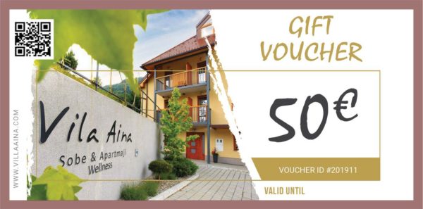 Gift Voucher Villa Aina Price 50e